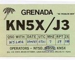 QSL Card KN5X/J3 Grenada No Problem Mon 1987 - £11.05 GBP