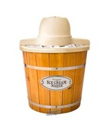 Nostalgia Electrics 4-Quart Wood Bucket Ice Cream Maker frozen yogurt - $103.16 CAD