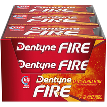 Dentyne Fire Spicy Cinnamon Sugar Free Gum, Pack of 9 (144 Total Pieces) NEW - £14.70 GBP