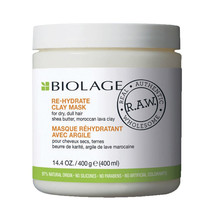 Matrix Biolage Raw Re-Hydrate Clay Mask For Dry Dull Hair 13.5oz 400ml - £24.65 GBP