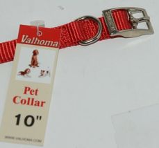 Valhoma 720 10 RD Dog Collar Red Single Layer Nylon 10 inches Package 1 image 3
