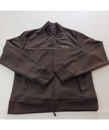 BCBG Maxazria Sport Full Zip Women's Black Cotton Blend Jacket Pockets Size L - $55.43