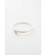 Opal Ring 18K Rose Gold Plates Size 7 October Birthstone Minimalist Jewelry - £31.72 GBP