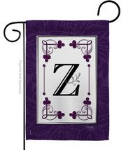 Classic Z Initial Garden Flag Simply Beauty 13 X18.5 Double-Sided House Banner - £15.96 GBP