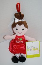 Baby Starters Baby Doll I Love Santa 9&quot; Plush Red Heart Stuffed 2014 Sof... - $12.60