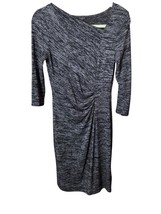 Talbots Petite Ruched Jersey Knit Dress 3/4 Sleeves Sz SP Corporate Dark... - $368.59 MXN