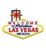 WELCOME TO FABULOUS LAS VEGAS IRON ON PATCH 3.8&quot; Embroidered Famous Neva... - $3.75