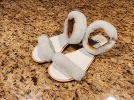 UGG AGAVE FLUFF SPRINGS SHEEPSKIN ANKLE STRAP SANDALS, US 7.0/ EUR 38.0  - £68.88 GBP