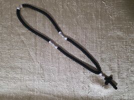 Handmade Orthodox 100 knot prayer rope, woolen black komboskini, Christi... - $25.00