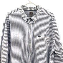 Cinch Shirt Size XL Blue White Stripe Cotton Long Sleeve Western Mens Co... - $49.49