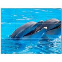 Dolphin Ceramic Tile Wall Mural Kitchen Backsplash Bathroom Shower P500517 - £89.74 GBP+