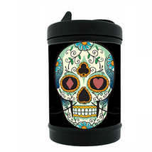 Black Metal Car Ashtray Skull Design-016 Sugar Skull Day of the Dead - $12.82