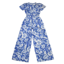 NWT Anthropologie The Somerset Jumpsuit in Blue Floral Linen One-Piece XS - $118.80