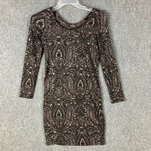 Topshop Maternity Dress Women&#39;s Size 6 Floral Polyester Blend Long Sleeve - $26.51 CAD