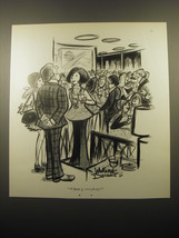 1974 Whitney Darrow, Jr. Cartoon - Where is everybody? - £14.78 GBP