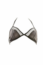 Agent Provocateur Womens Bikini Top Sheer Elegant Fishnet Black Size S - £79.57 GBP