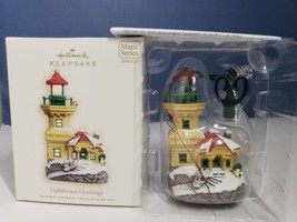 Hallmark Christmas Ornament 2007 Lighthouse Greetings 11th in Series Magic! - $13.86