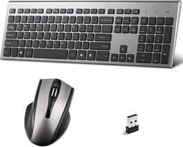 Lucloud Wireless Combo Keyboard &amp; Mouse Black &amp; Gray ~NEW in the box~ - £34.91 GBP