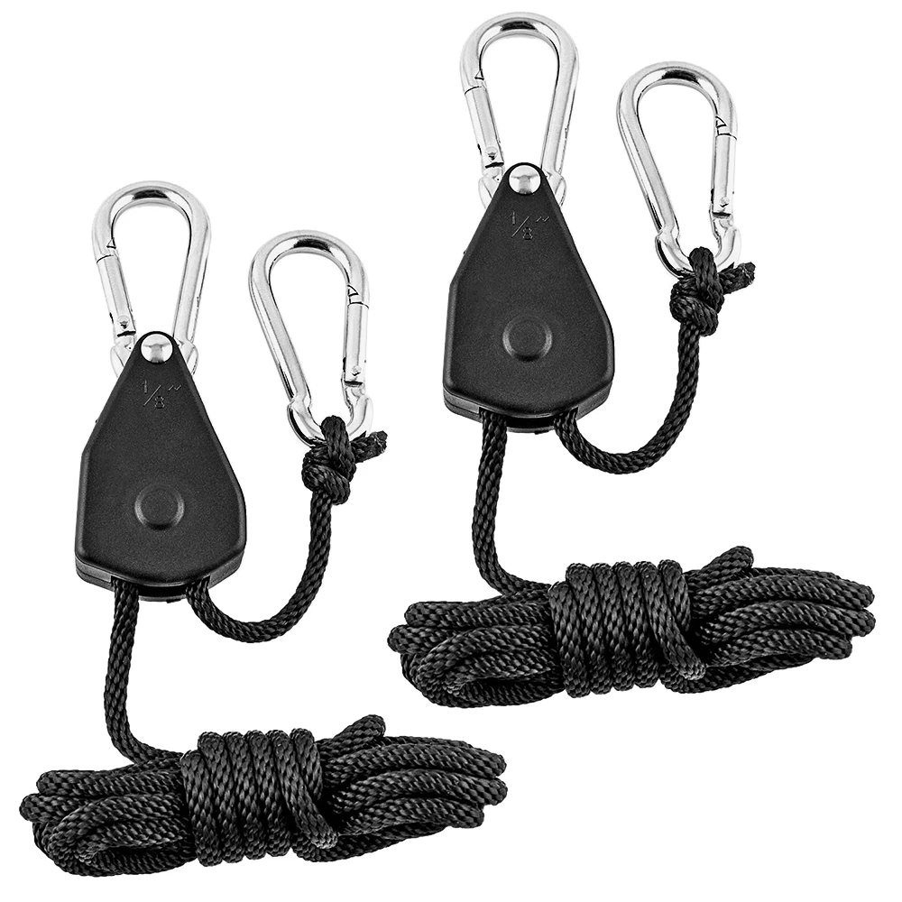 2pcs 1/8 Inch Heavy Duty Adjustable Rope Hanger Pulley Ratchets Kayak And Canoe - £9.69 GBP+