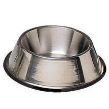 DOG BOWL - No Tip Mirror Finish Super Heavy Duty Rubber Base Dishes for Dogs - £21.18 GBP