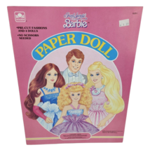 VINTAGE 1987 JEWEL SECRETS BARBIE + KEN PAPER DOLL MATTEL BOOK NEVER USE... - $23.75
