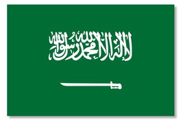 Saudi Arabian Flag Saudi Arabia kingdom of car truck vinyl sticker decal 4&quot; - £3.13 GBP