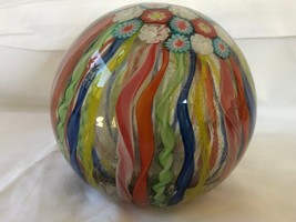 Vintage 3 Fiori Murano Italy large glass Paperweight - presse papier - £104.59 GBP