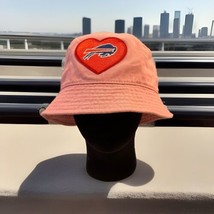 Buffalo Bills Heart Bucket Hat Pink Color Medium Adult  - $19.79