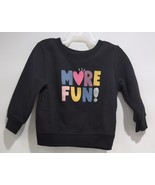 Garanimals Toddler Girl Long Sleeve Graphic Fleece Top, Black Size 12M - £9.33 GBP