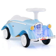 Toddler Ride on Toy Classic Sliding Car with Horn and LED Headlight-Blue... - $75.39
