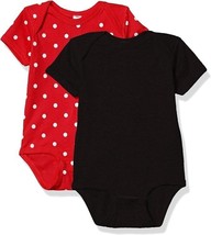 Marky G 2-pk Baby Boys Newborn Sz NB 100% Cotton Bodysuit RED Polka Dot / Black - £7.56 GBP