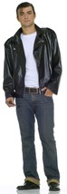 PLUS SIZE FAUX LEATHER GREASER JACKET ADULT HALLOWEEN COSTUME ACCESSORY - £38.91 GBP