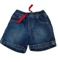 Gymboree Girls Infant Baby 6 12 MOnths Pull On Blue Jean Shorts Tie Wais... - $9.89