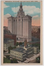Postcard Municipal Building and City Hall, New York (A1)  Unposted - £4.37 GBP