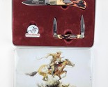 Winchester 2005 Limited Edition Stag Knife Set 2 Knives Pin Metal Tin Un... - $23.75