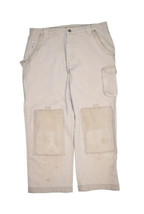 Duluth Trading Co Canvas Cargo Pants Womens 16 Padded Knees Workwear 36x28 - £29.56 GBP