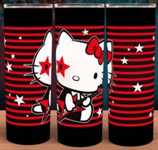 Hello Kitty Rock Star with Stars and Stripes Cup Mug Tumbler - £15.94 GBP