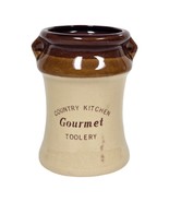 Vtg Brown Stoneware Pottery Country Kitchen Gourmet Toolery MCM Farmhous... - $229.54 MXN