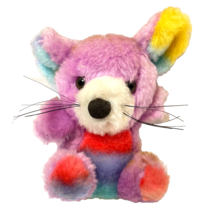 Very Rare Vintage Waltzing Waters Mini Plush Rainbow Mouse Stuffed Animal 4.5&quot; - £24.31 GBP