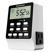 Dual Digital Outlet Timer - 2 Independent Outlets, 18 Programs, Heavy Duty 15A - £20.02 GBP