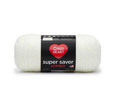 Red Heart Super Saver Jumbo Yarn Soft White 744 yds 14 oz New - £11.00 GBP