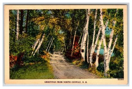 Generic Scenic Highway Greetings from North Conway NH UNP LInen Postcard K16 - £3.07 GBP
