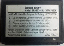 New Battery For Blackberry Dx1 Dx-1 8900 9500 9530 9550 9630 9650 1430Mah - $19.99