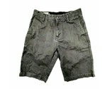 Volcom Men&#39;s Casual Flat-front Shorts Size 28 Gray Poly-cotton TV7 - £6.98 GBP