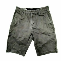 Volcom Men&#39;s Casual Flat-front Shorts Size 28 Gray Poly-cotton TV7 - £6.65 GBP