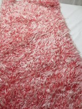 Faux Fur Long Pile Fabric Red &amp; White Bears Doll  Pillows 64&quot; Wide 1 YD - £23.59 GBP