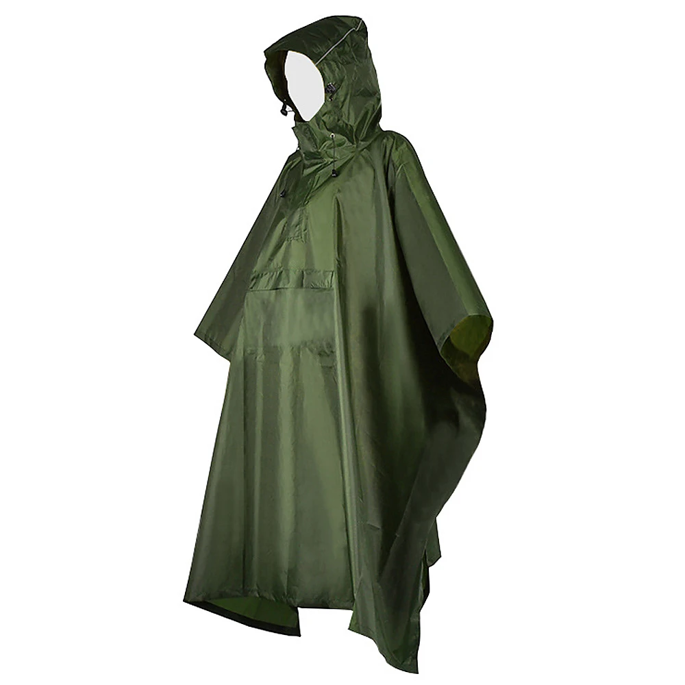 Men Women Raincoat Waterproof Rainwear Rain Coat Rainproof Poncho with Reflectiv - £95.48 GBP