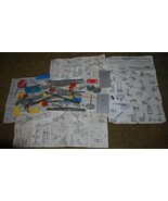 Vintage Erector Set Mixed Metal Pieces Lot W/ Instructions FREE US SHIPPING - £52.30 GBP