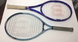 Lot Of 2 Wilson Graphite Aggressor 95 High Beam Tennis Racket +Titanium Volcanic - £33.37 GBP