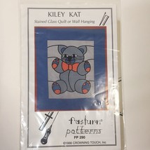 Kiley Kat Stained Glass Quilt Pattern Fasturn Patterns Crowning Touch - £10.05 GBP